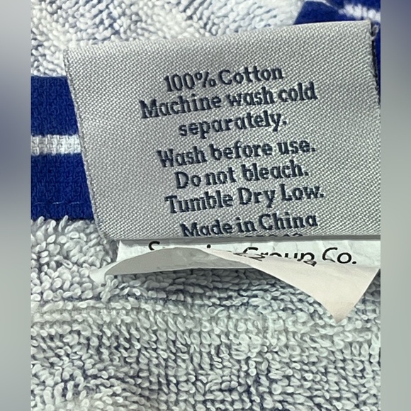 Tommy Bahama Kids Blue Striped Crab Towel Hooded Poncho 24" x 48" - Picture 5 of 5